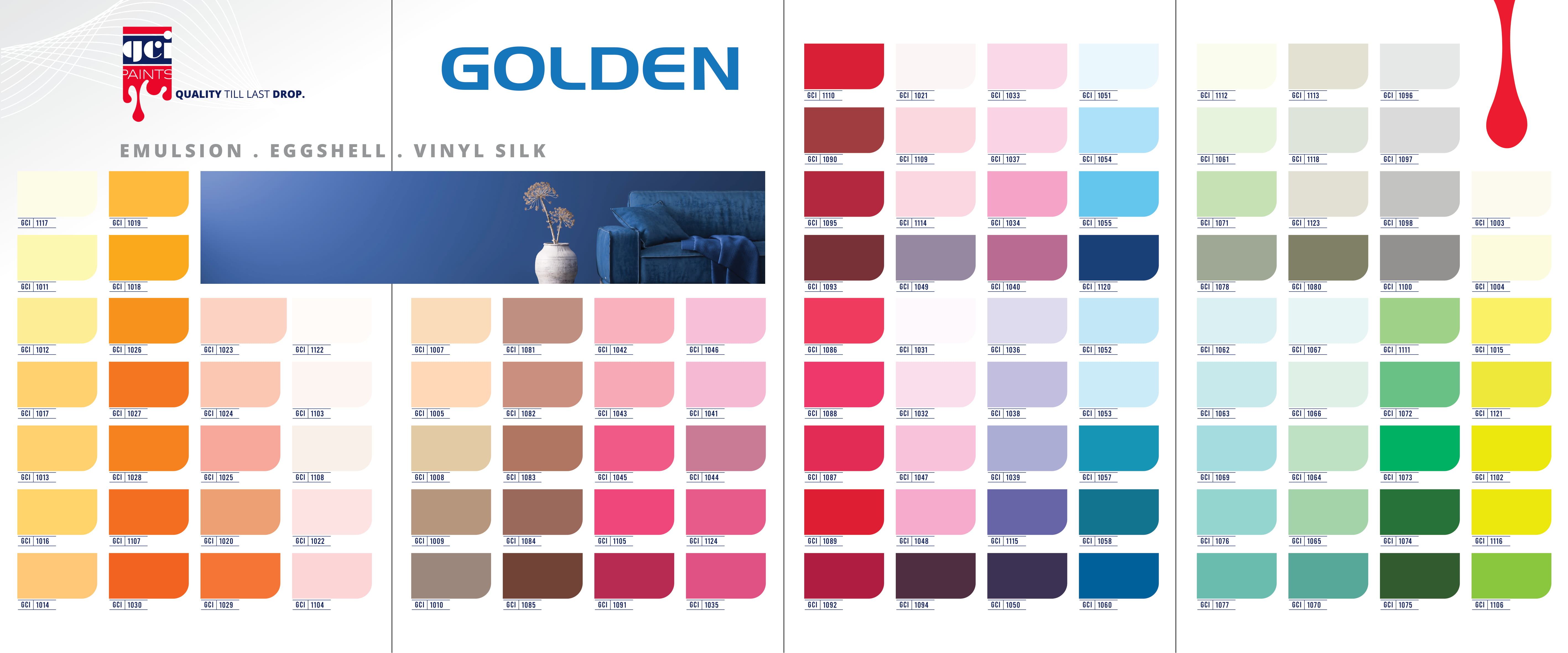 Golden Paints Color Chart